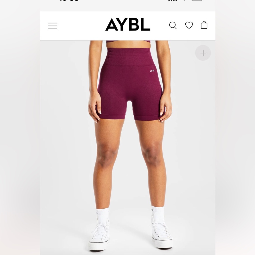AYBL Balance V2 Seamless Shorts In Purple Wine, XS (NWT)